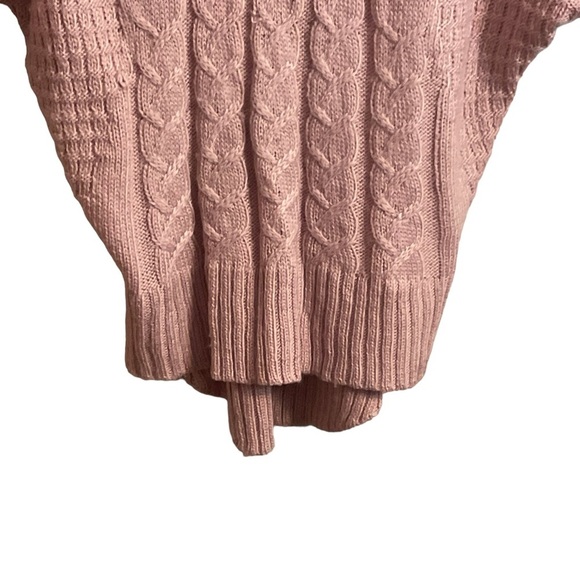 Anthropologie Ruby Moon Cowl Neck Wool Knit Pink Pullover Sweater Women's Size M - Picture 5 of 8